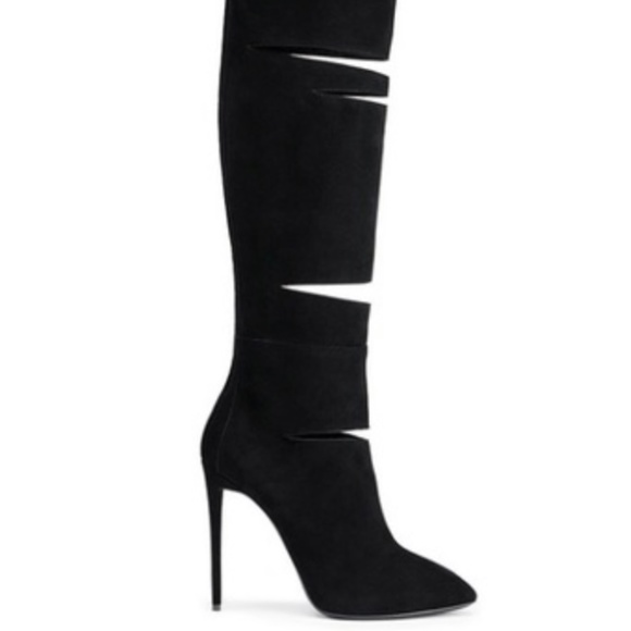 NIB Giuseppe Zanotti Suede Leather over knee boots 40 - Picture 1 of 9
